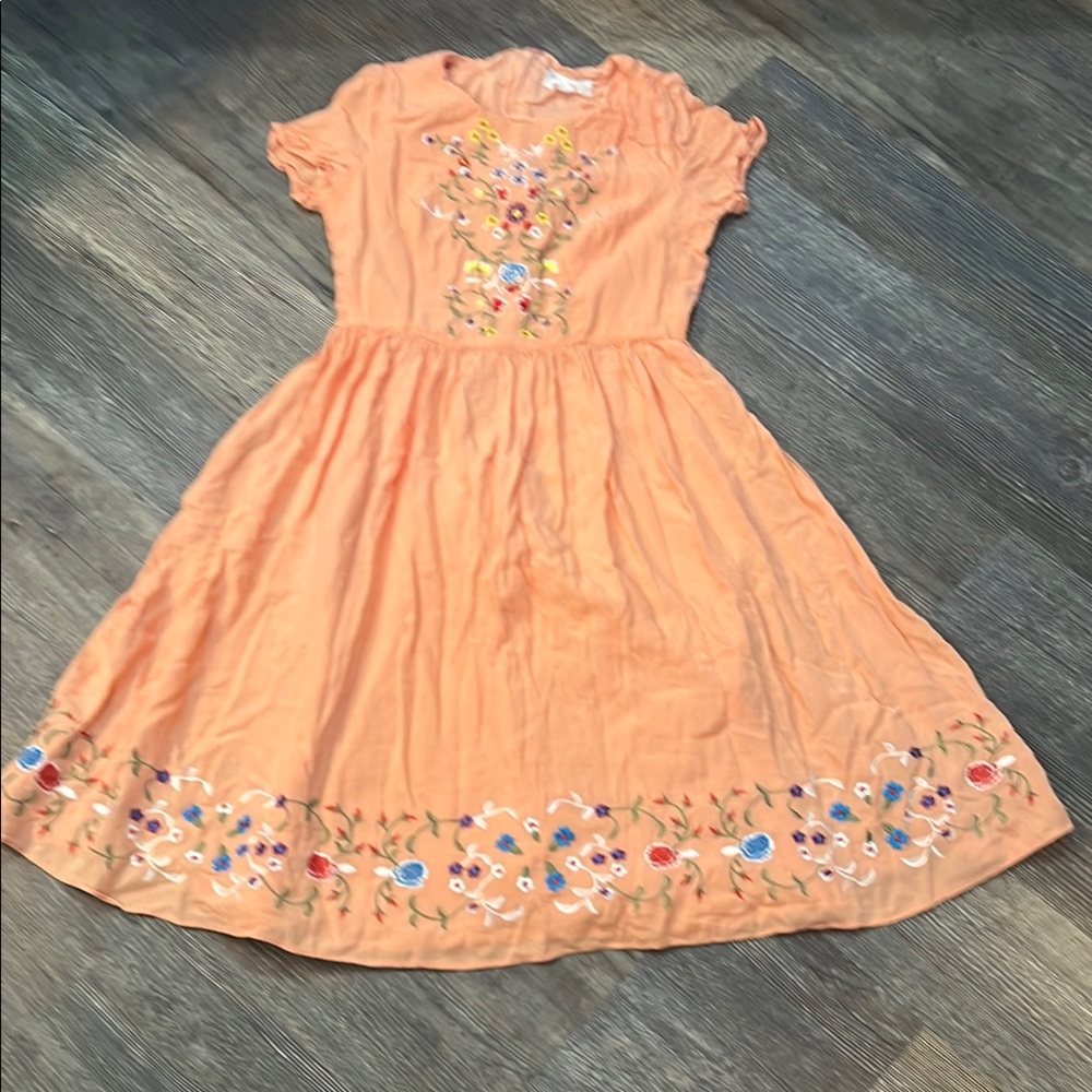 EUC Pastel Embroidered Dress